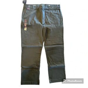Roundtree & Yorke The Perfect Chino Stewart Classic  Ash Brown Flat Front 42x 32